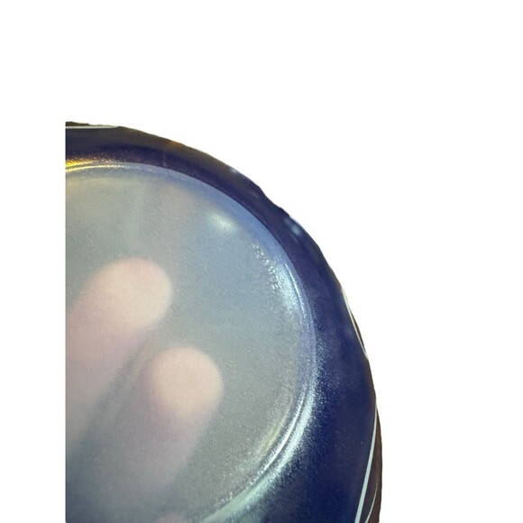 Arcoroc France Salad Bowls Tempered Glass Cobalt Blue Vines Leaves 6.5” Set 8 - Picture 7 of 10